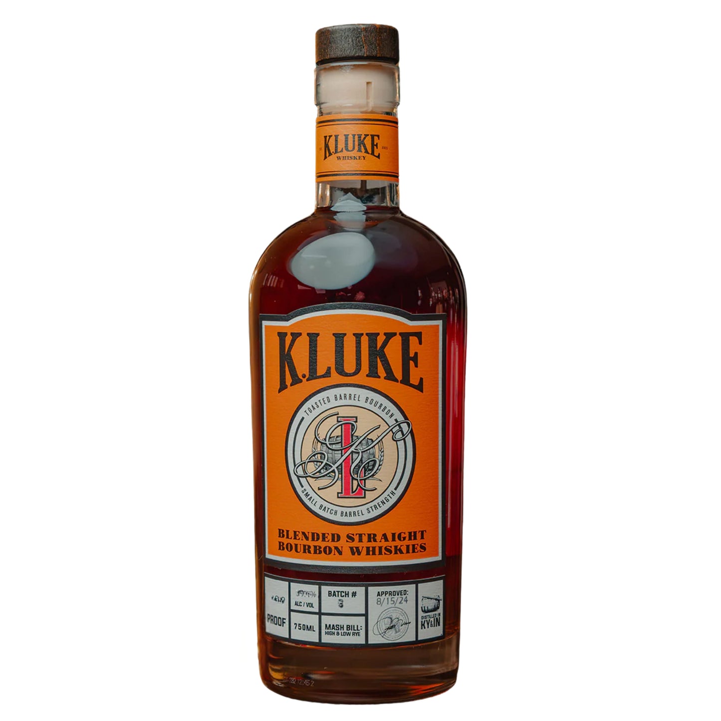 K. LUKE BOURBON BLENDED TOASTED SMALL BATCH KENTUCKY 750ML