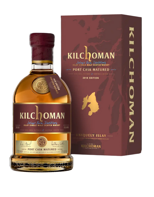 KILCHOMAN SCOTCH SINGLE MALT PORT CASK MATURED ISLAY 700ML LIQ