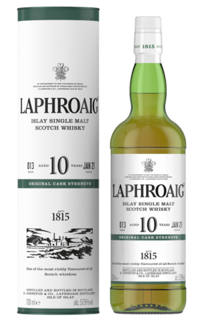 LAPHROAIG SCOTCH SINGLE MALT CASK STRENGTH BATCH 13 ISLAY 10YR 750ML Spirits