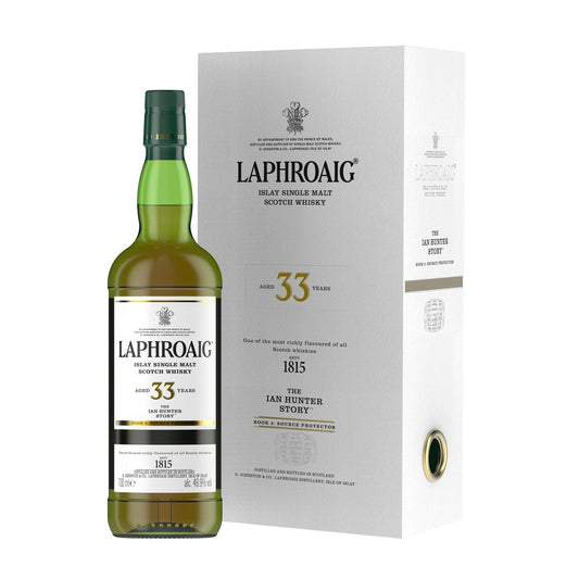 LAPHROAIG SCOTCH SINGLE MALT THE IAN HUNTER STORY BOOK 3 ISLAY 33YR 750ML LIQ