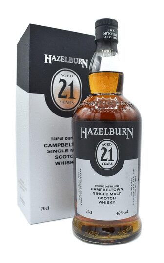 HAZELBURN SCOTCH SINGLE MALT TRIPLE DISTIILED CAMPBELTOWN 21YR 750ML LIQ