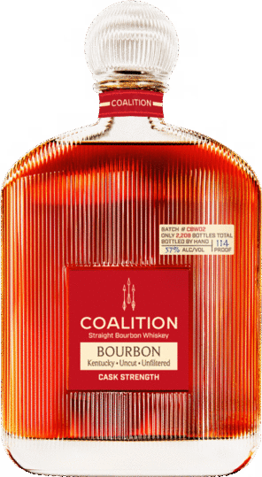 COALITION BOURBON STRAIGHT UNCUT UNFILTERED CASK STRENGTH KENTUCKY 750ML LIQ