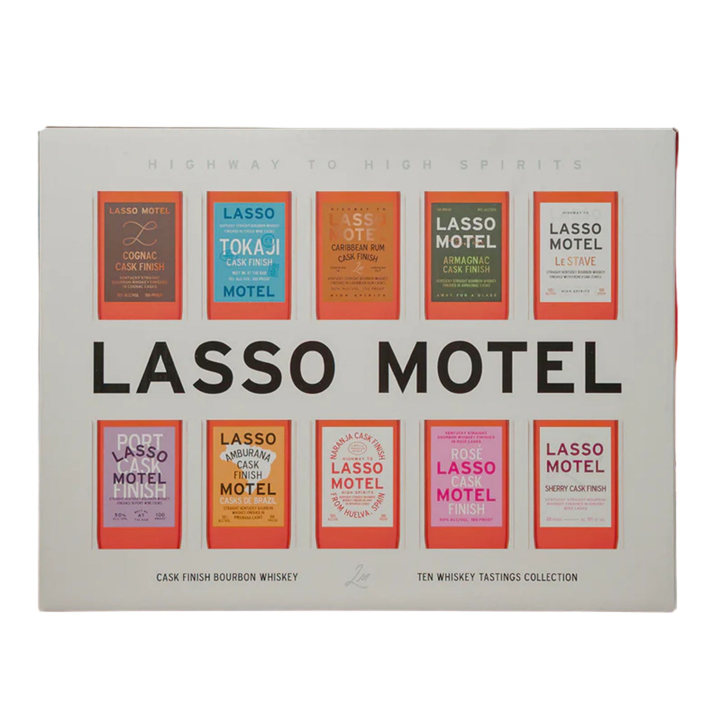 LASSO MOTEL BOURBON TASTING COLLECTION CASKS FINISH VARIETY PACK 10 X 100ML