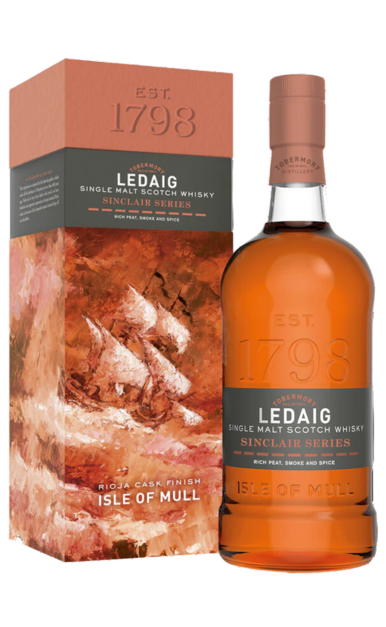 LEDAIG SCOTCH SINGLE MALT SINCLAIR SERIES RIOJA CASK FINISH ISLE OF MULE 700ML LIQ