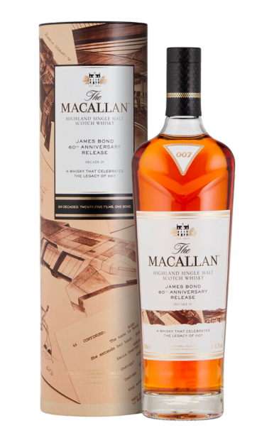 MACALLAN JAMES BOND SCOTCH SINGLE MALT 60TH ANNIVERSARY DECADE 4 EDITION 700ML LIQ