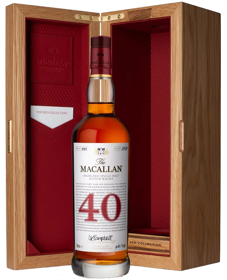MACALLAN SCOTCH SINGLE MALT THE LIMITED RED COLLECTION EDITION 40YR 700ML