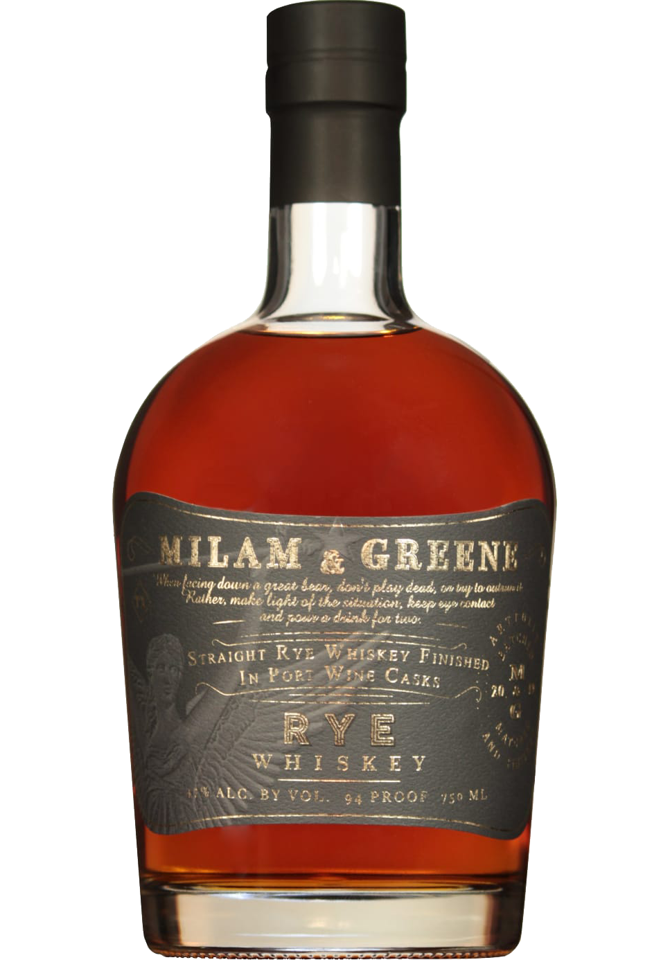 MILAM & GREENE WHISKEY RYE TEXAS 750ML LIQ