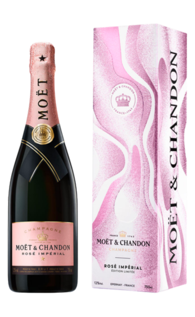 MOET & CHANDON CHAMPAGNE BRUT ROSE IMPERIAL END OF YEAR LIMITED EDITION FRANCE 750ML