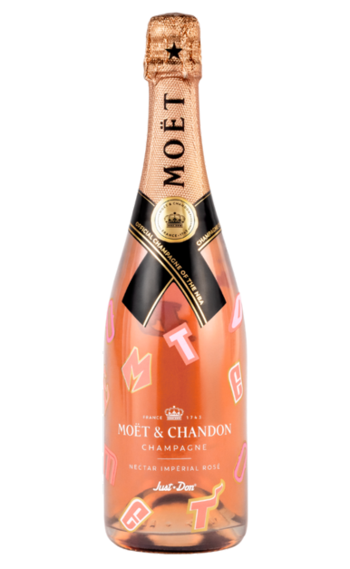 MOET & CHANDON JUST DON NBA EDITION CHAMPAGNE NECTAR ROSE IMPERIAL FRANCE 750ML