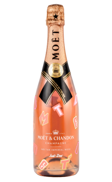 MOET & CHANDON JUST DON NBA EDITION CHAMPAGNE NECTAR ROSE IMPERIAL FRANCE 750ML WINE