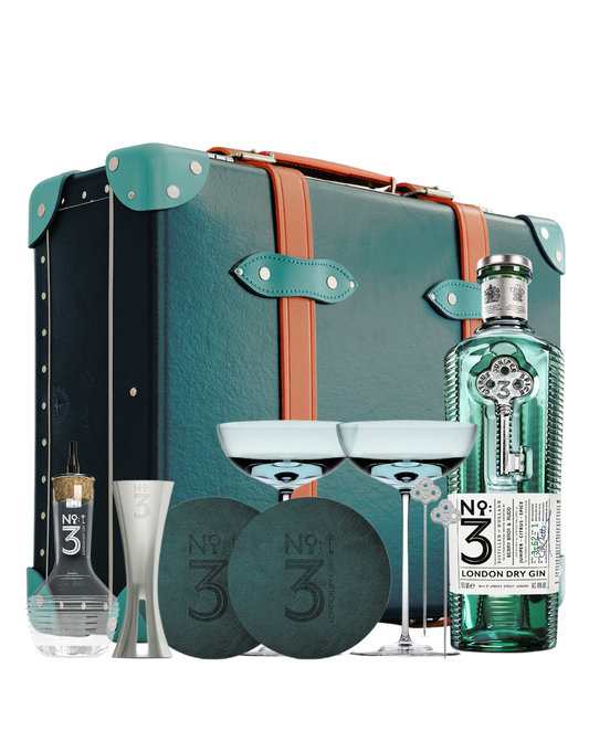NO 3 LONDON DRY GIN MARTINI CASE GLOBE TROTTER UNRIVALLED LIQ