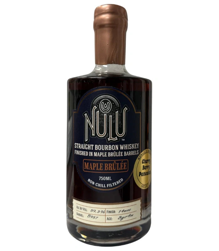 NULU BOURBON SINGLE BARREL CHERRY BERRY PANCAKES SELECT FINISHED IN MAPLE BRULEE BARRELS KENTUCKY 8YR 750ML