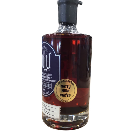 NULU BOURBON SINGLE BARREL NUTTY NILLA WAFER FINISHED IN MAPLE BRULEE BARRELS S KENTUCKY 750ML