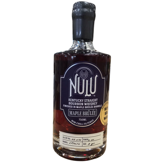 NULU BOURBON SINGLE BARREL NUTTY NILLA WAFER FINISHED IN MAPLE BRULEE BARRELS S KENTUCKY 750ML