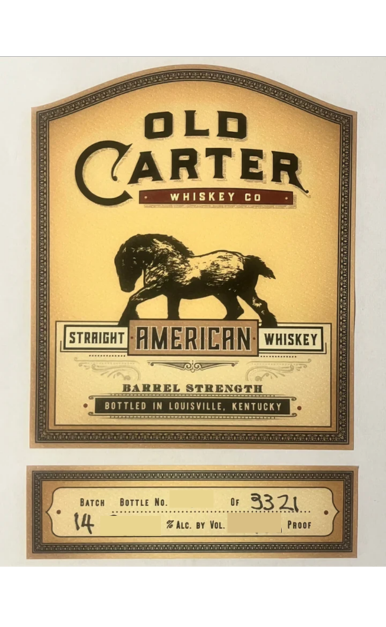 OLD CARTER WHISKEY BARREL STRENGTH BATCH 14 KENTUCKY 750ML LIQ