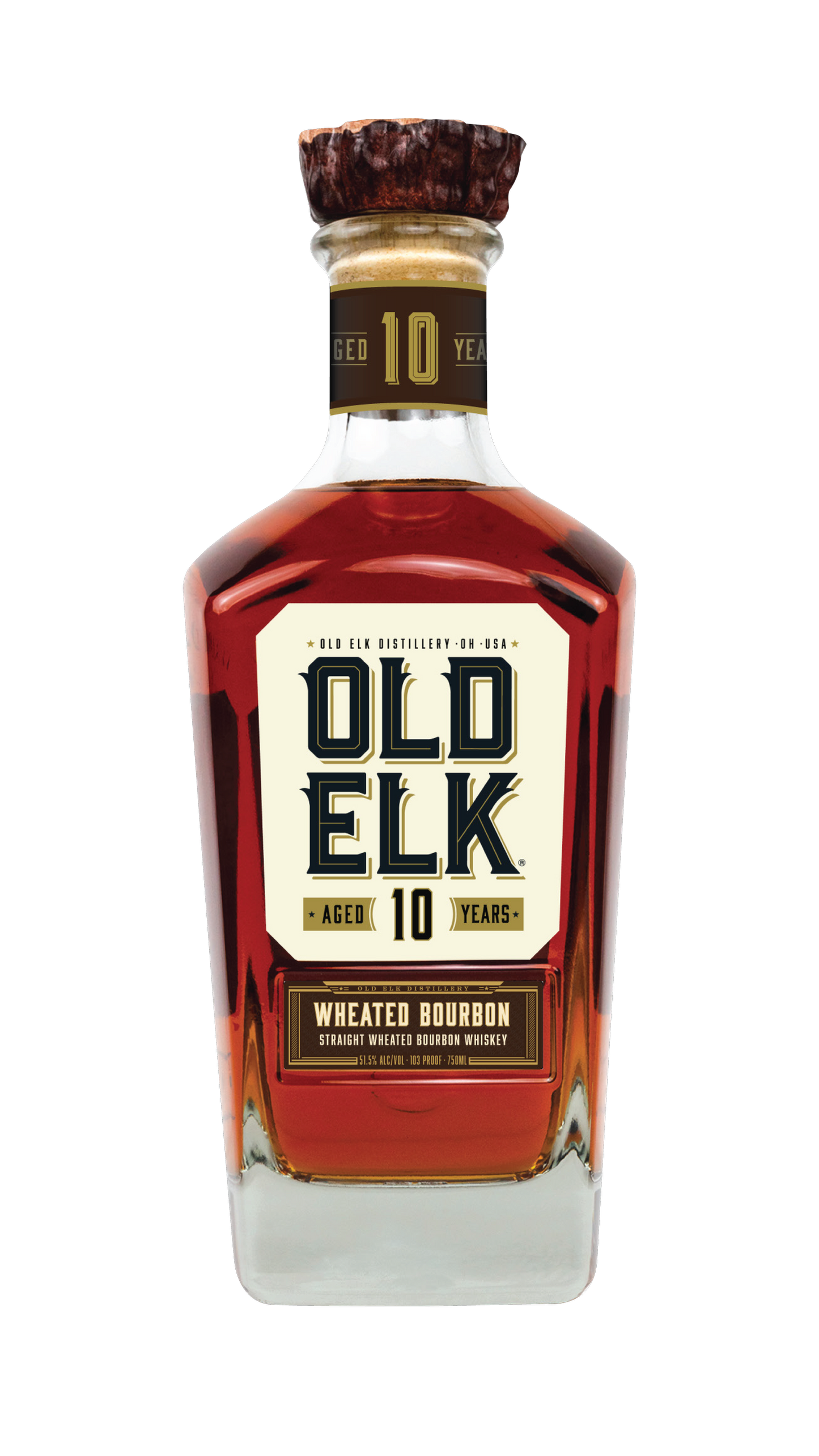 OLD ELK BOURBON WHEATED INDIANA 10YR 750ML