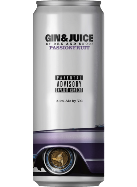 GIN & JUICE COCKTAIL BY DRE AND SNOOP PASSIONFRUIT 4X355ML CANS