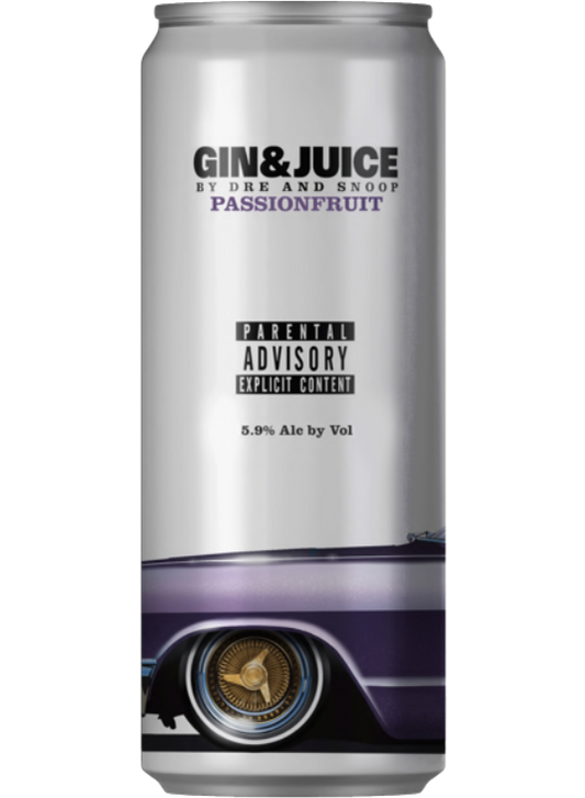 GIN & JUICE COCKTAIL BY DRE AND SNOOP PASSIONFRUIT 4X355ML CANS LIQ
