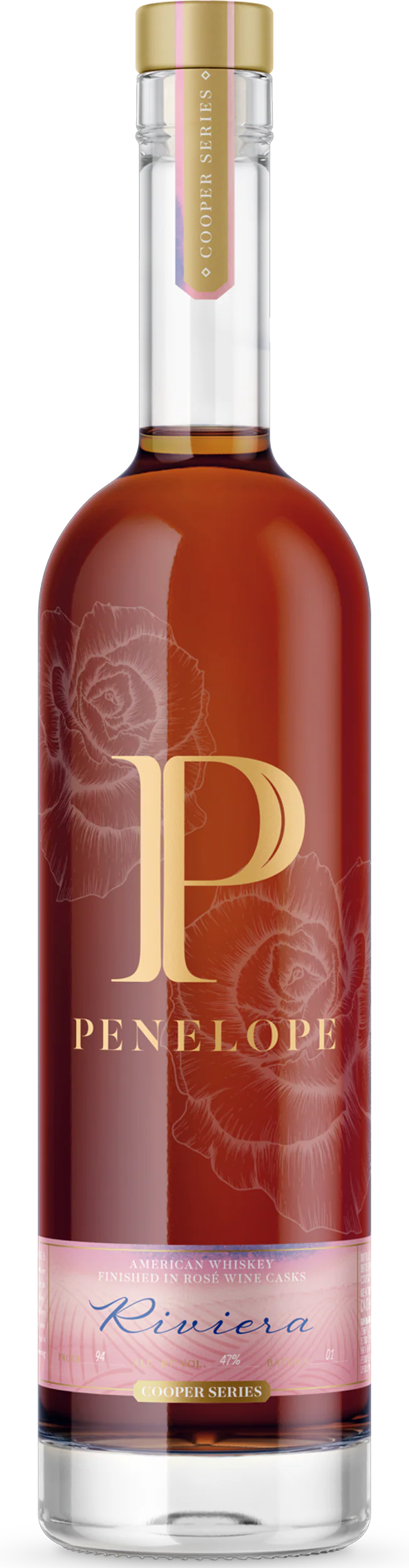 PENELOPE WHISKEY COOPER SERIES RIVIERA FINISHED IN ROSE WINE CASK KENTUCKY 750ML