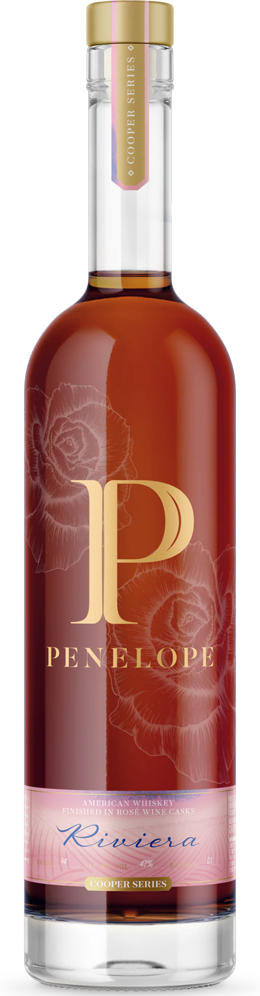 PENELOPE WHISKEY COOPER SERIES RIVIERA FINISHED IN ROSE WINE CASK KENTUCKY 750ML