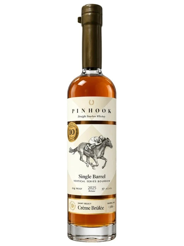PINHOOK BOURBON VERTICAL SERIES SINGLE BARRELL CREME BRULEE 2025 KENTUCKY 10YR 750ML LIQ