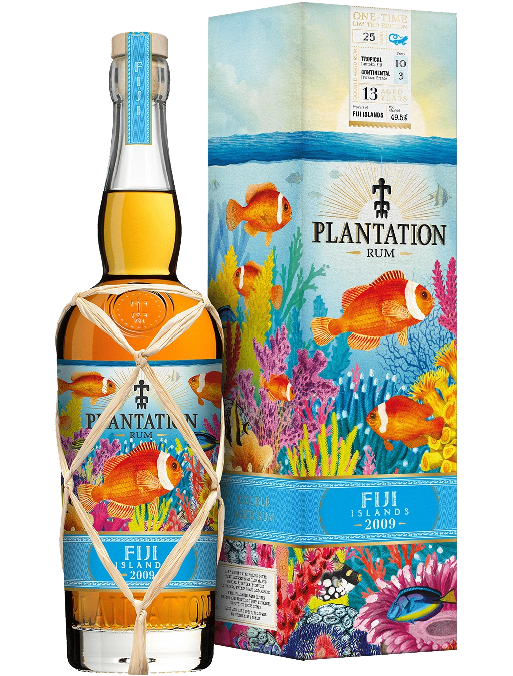 PLANTATION RUM DOUBLE AGED IN TROPICAL & CONTINENTAL FIJI 13YR 750ML