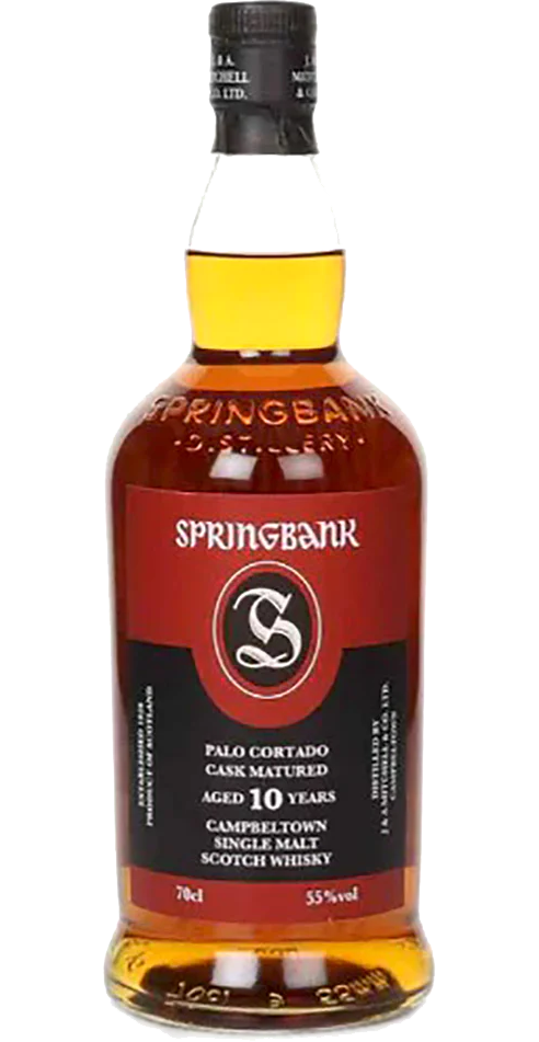 SPRINGBANK SCOTCH SINGLE MALT PALO CORTADO CASK MATURED CAMPBELTOWN 10YR 700ML LIQ