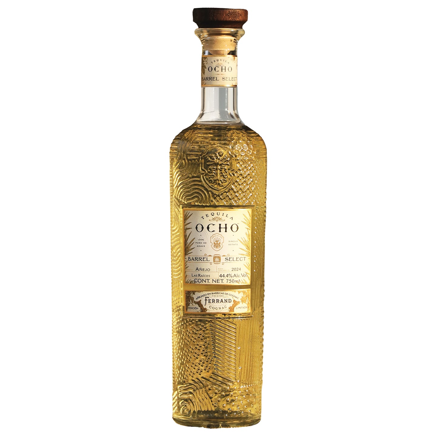 TEQUILA OCHO TEQUILA ANEJO LIMITED BARREL SELECT AGED IN FERRAND COGNAC CASKS 750ML