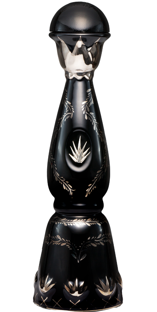 Clase Azul Tequila Extra Añejo Ultra 1.75L in a hand-painted, intricately designed tall decanter, displaying rich golden tequila, perfect for connoisseurs.