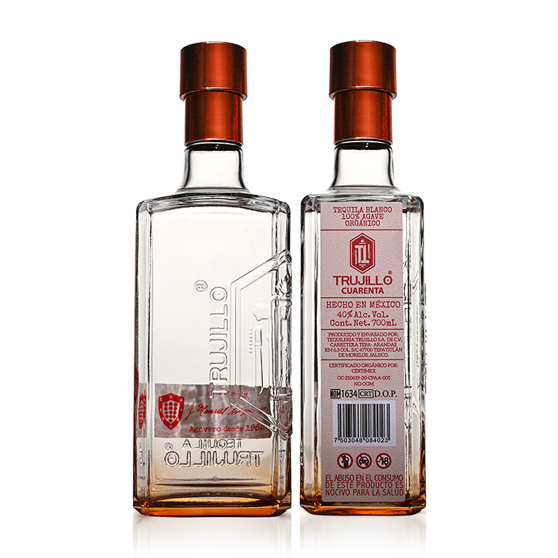 TRUJILLO TEQUILA BLANCO CUARENTA ORGANIC 700ML LIQ