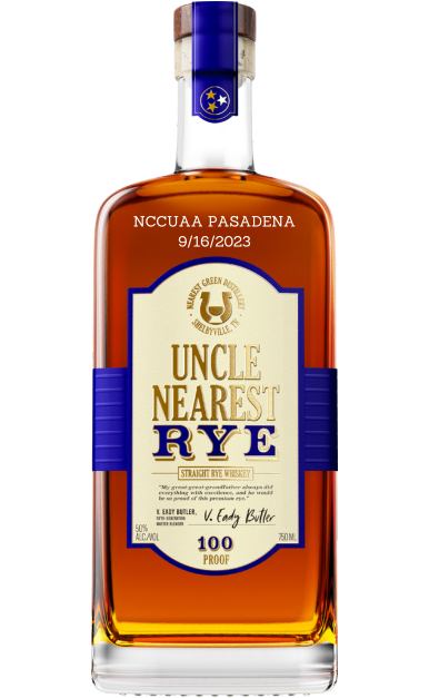 UNCLE NEAREST WHISKEY NCCUAA COMMEMORATION STRAIGHT RYE TENNESSEE 750ML (ENGRAVING INCLUDED) - Remedy Liquor