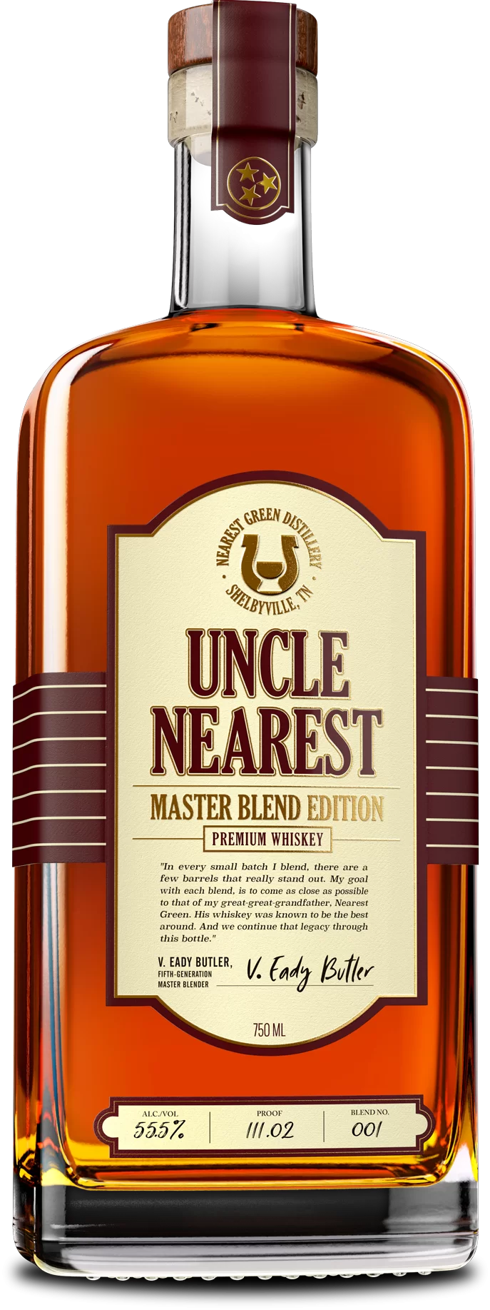 UNCLE NEAREST WHISKEY MASTER BLEND EDITION TENNESSEE 750ML LIQ