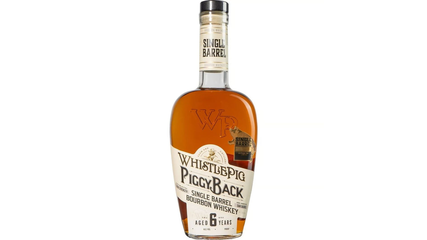 WHISTLEPIG PIGGY BACK BOURBON CASK STRENGTH PLATINUM BARREL SELECT 6YR VERMONT 750ML LIQ