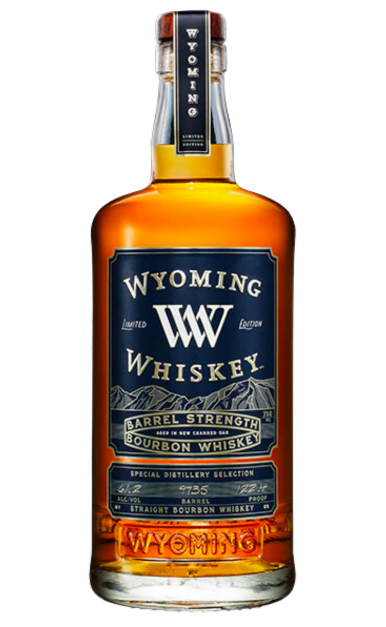 WYOMING WHISKEY BOURBON STRAIGHT BARREL STRENGTH SPECIAL DISTILLERY SELECTION LIMITED EDITION WYOMING 750ML