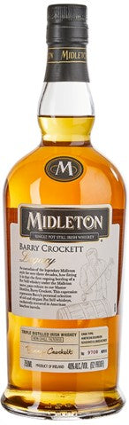 MIDLETON WHISKY SINGLE MALT IRISH BARRY CROCKETT LEGACY 92PF 750ML - Remedy Liquor