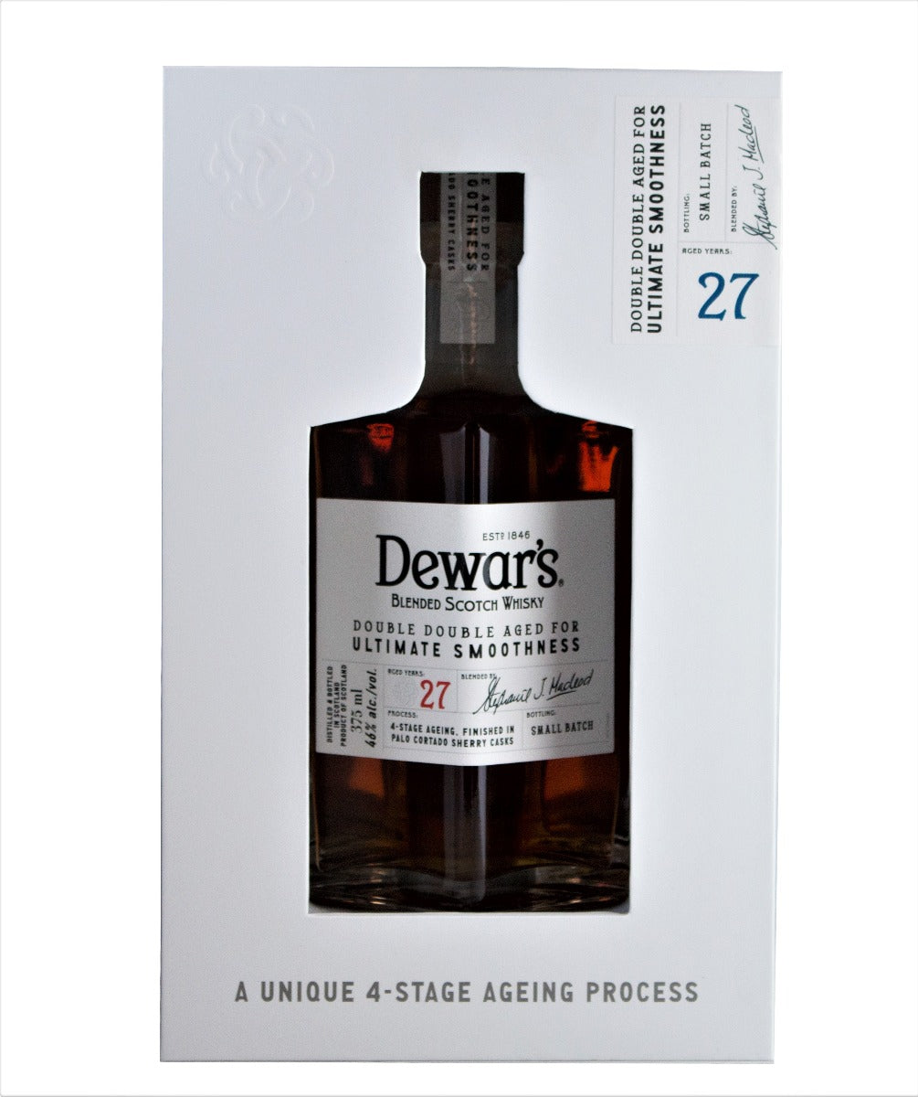 DEWARS SCOTCH BLENDED DOUBLE DOUBLE AGED 27YR 375ML - Remedy Liquor