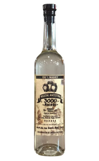 3000 NOCHES MEZCAL ANCESTRAL COYOTE BLANCO OAXACA 750ML LIQ