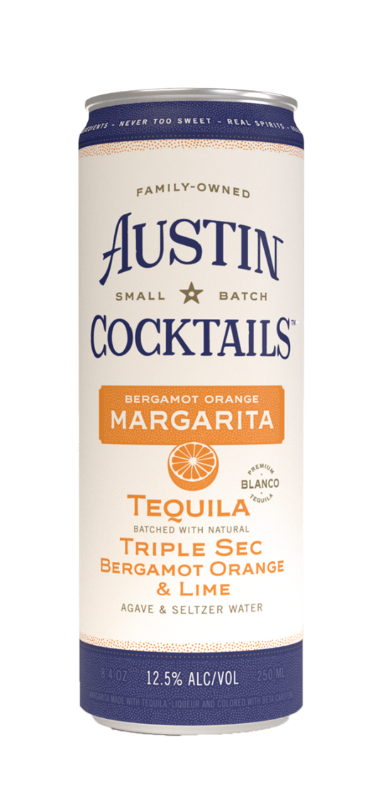 AUSTIN COCKTAILS BERGAMOT ORANGE SPARKLING MARGARITA 4 X 8.4OZ CANS Spirits