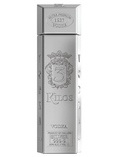 3 KILOS VODKA SILVER GLUTEN FREE HOLLAND 750ML Spirits