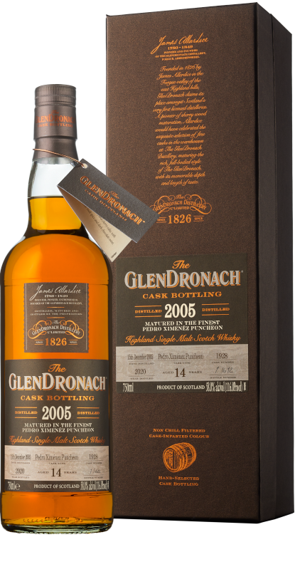 GLENDRONACH SCOTCH SINGLE MALT MATURED IN PEDRO XIMENEZ PUNCHEON 2005 14YR 750ML Spirits