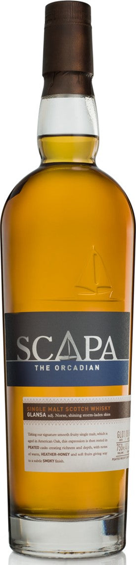 SCAPA THE ORCADIAN GLANSA SCOTCH SINGLE MALT GLANSA 750ML Spirits