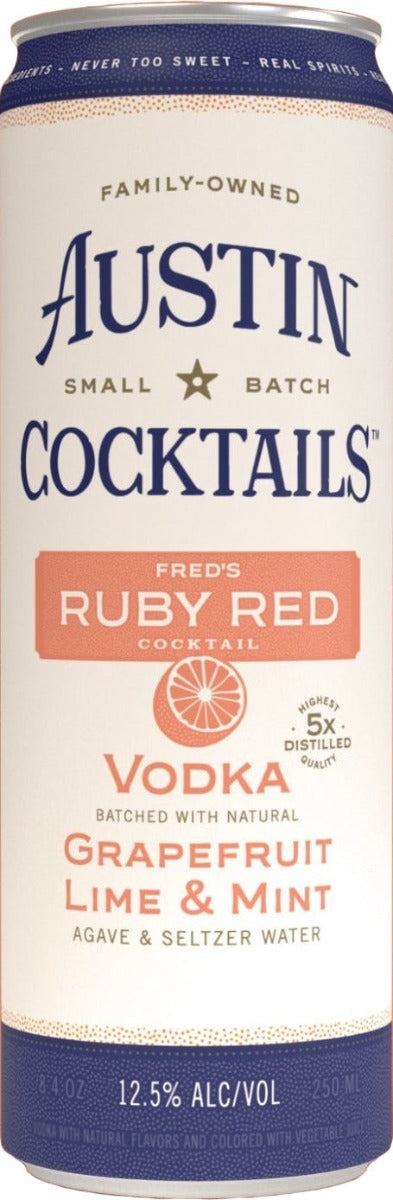 AUSTIN COCKTAILS SPARKLING FREDS RUBY RED 4 X 8.4OZ CANS