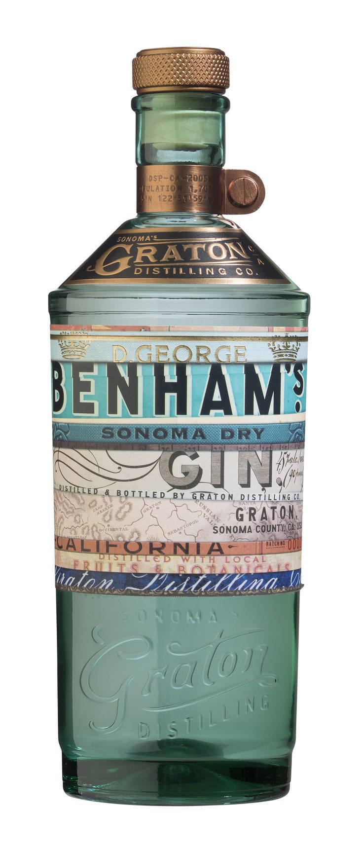 D. GEORGE BENHAM GIN SONOMA COUNTY CALIFORNIA 90PF 750ML - Remedy Liquor 