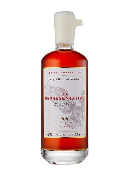 THE REPRESENTATIVE BOURBON BARREL PROOF KENTUCKY 4YR 750ML Spirits