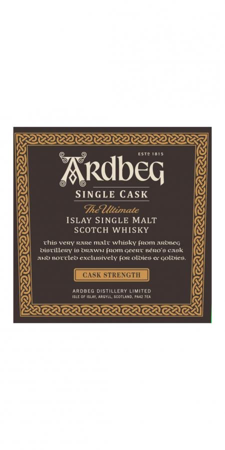 ARDBEG THE ULTIMATE SCOTCH SINGLE MALT SINGLE CASK 0010 750ML Spirits
