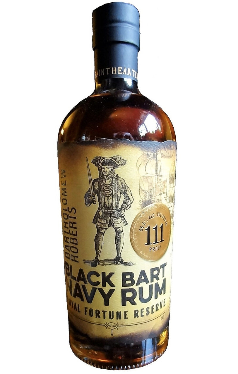 BLACK BART NAVY RUM BY BARTHOLOMEW ROBERTS RESERVE 111PF 750ML - Remedy Liquor