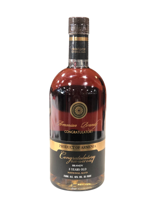 CONGRATULATORY BRANDY ARMENIA 3YR 750ML Spirits