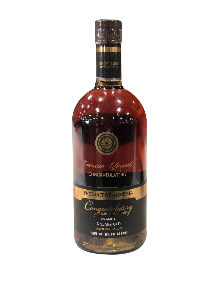 CONGRATULATORY BRANDY ARMENIA 5YR 750ML Spirits