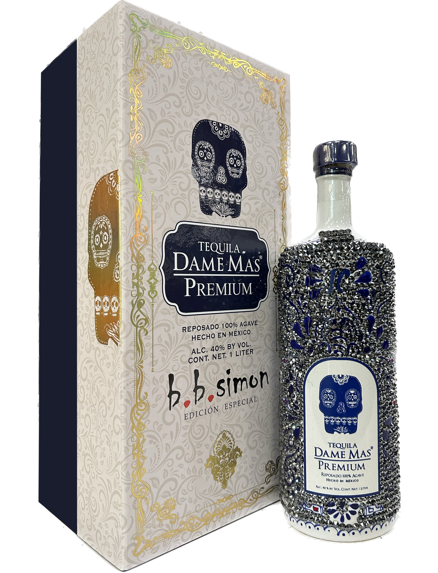 DAME MAS TEQUILA PREMIUM REPOSADO B B SIMON EDICION ESPECIAL 1 LI LIQ Silver