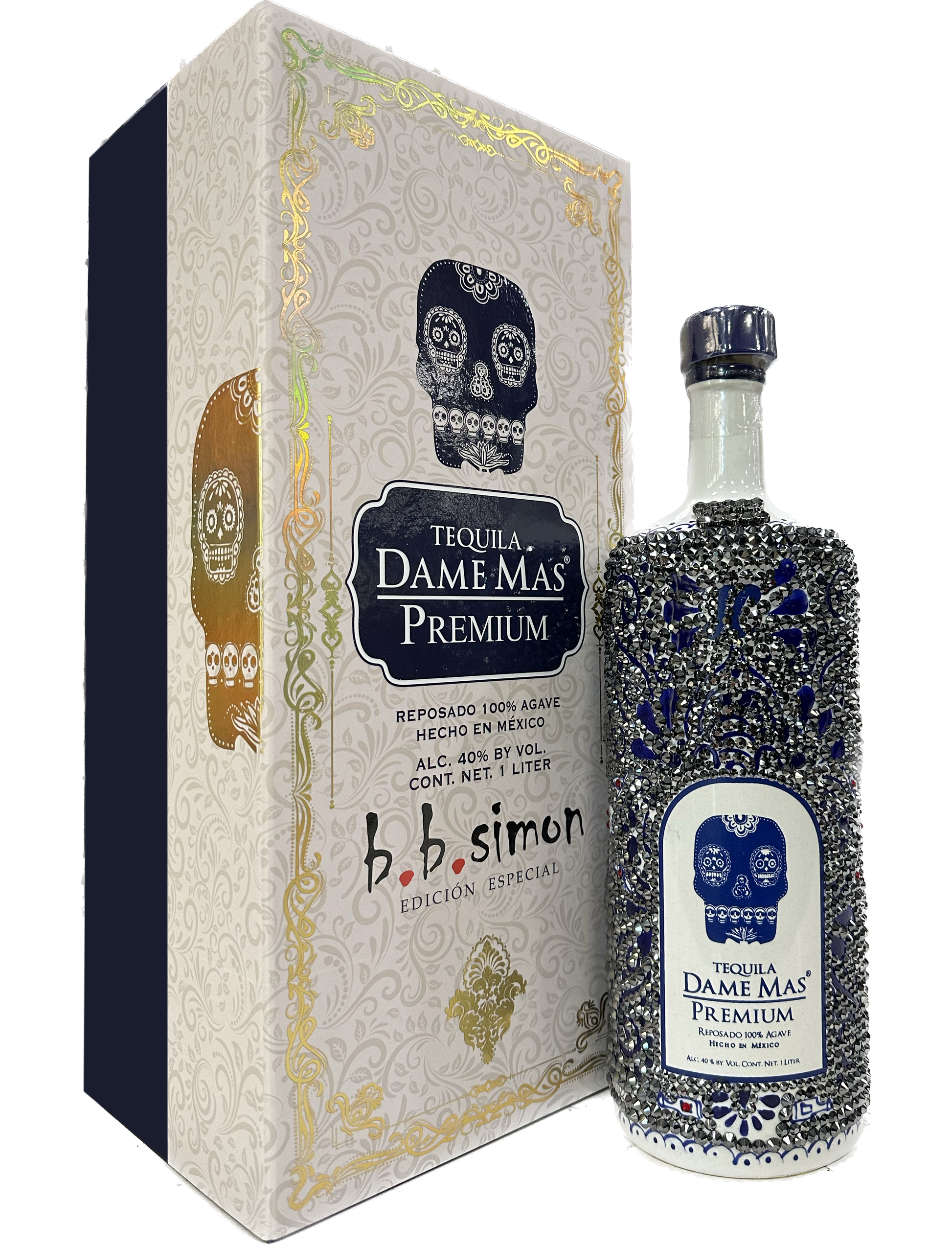 DAME MAS TEQUILA PREMIUM REPOSADO B B SIMON EDICION ESPECIAL 1 LI LIQ Silver